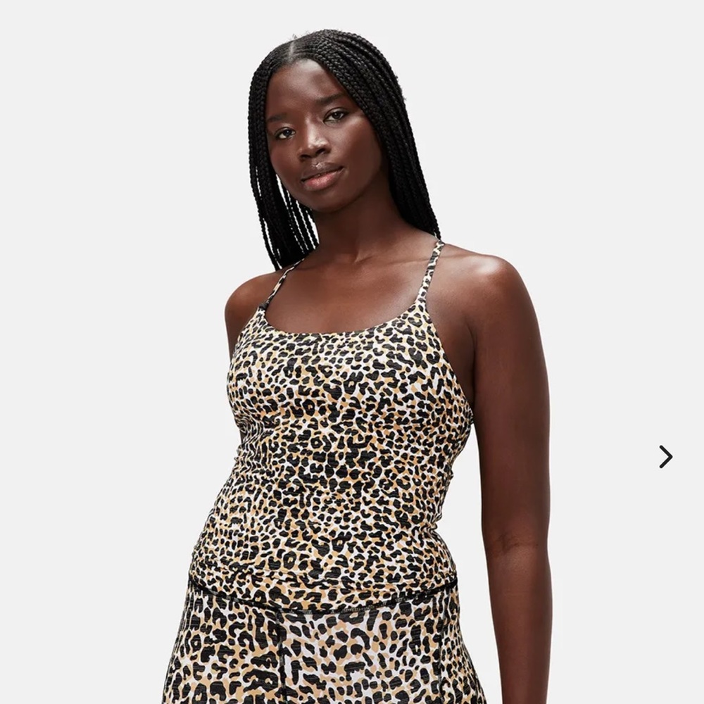 Outdoor voices leopard print tank XS